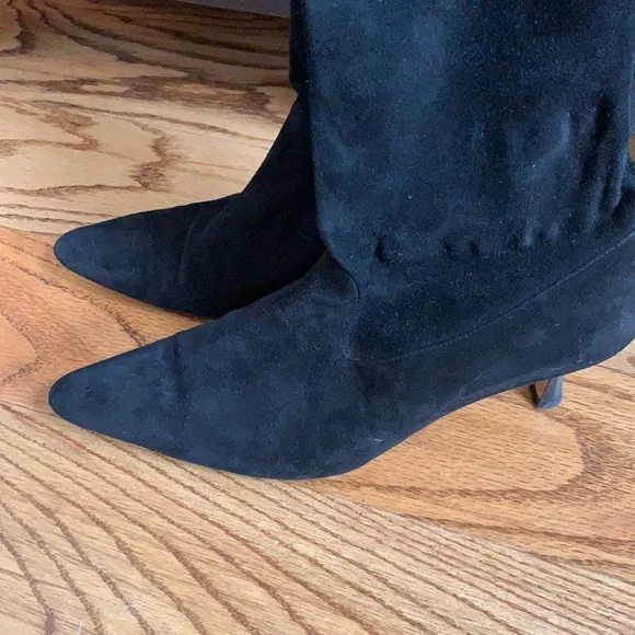 Manolo Blahnik Black Suede Sock Boots - Picture 6 of 16
